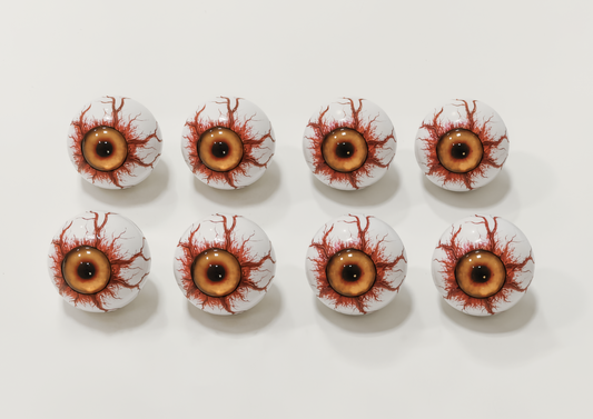 JY26-1 Realistic Bloodshot Eyeball Halloween Decorations - 8 Piece Set
