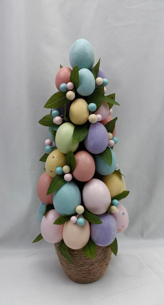 Easter Egg Topiary Tree - Pastel Spring Tabletop Decor