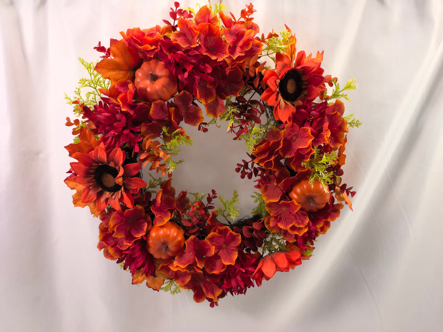 JY25 Golden Sunflower, Pumpkin & Maple Wreath