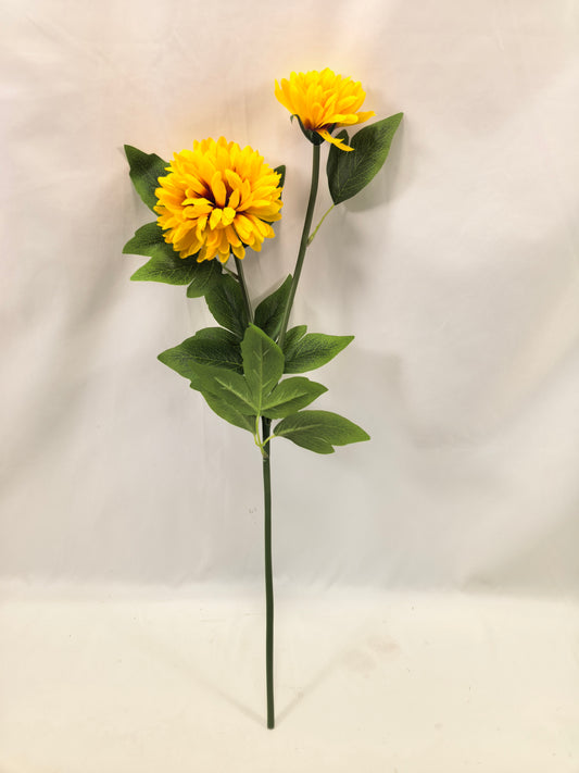 GE26-009 Double-Head Dahlia Stem (Multiple Colors)