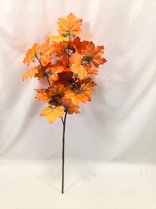 GE26-019 Autumn Maple & Oak Leaf Bush Stem (Multiple Colors)