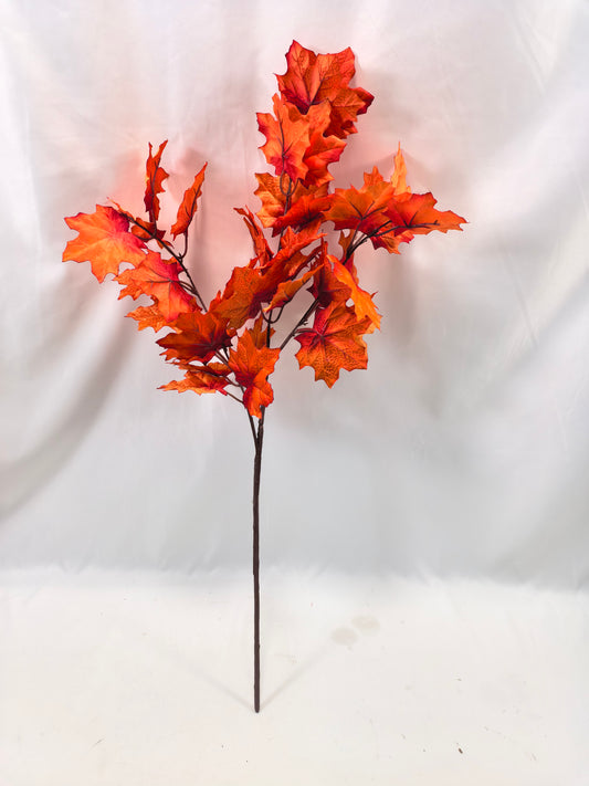 GE26-019 Autumn Maple & Oak Leaf Bush Stem (Multiple Colors)