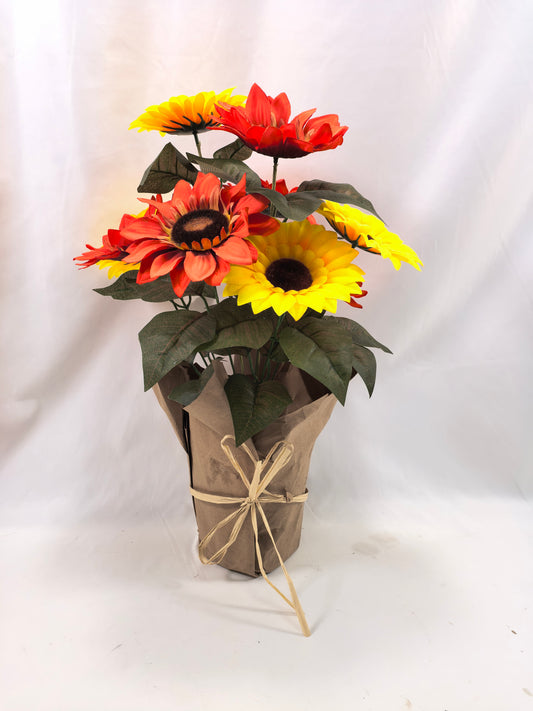 GE26-032 Kraft Paper Wrapped Sunflower Bouquet