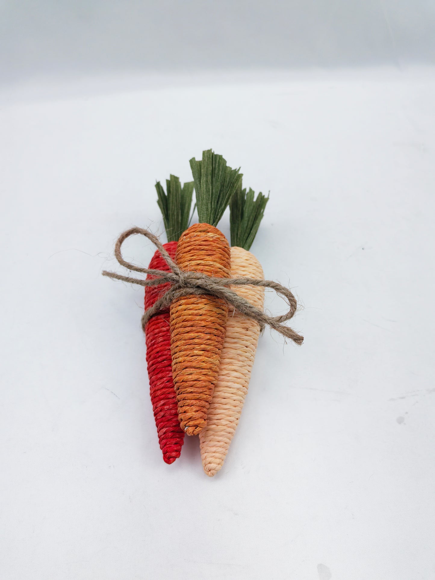 Woven Carrot Bundle - Rustic Easter Spring Decor Set of 3