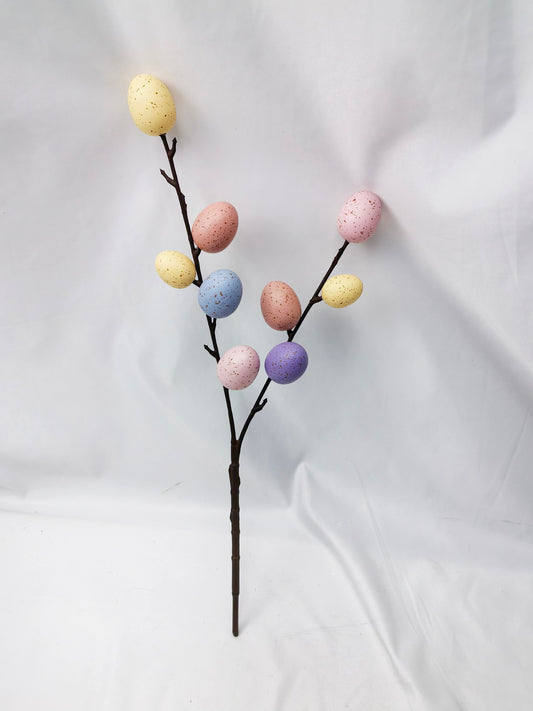 Speckled Easter Egg Stem - Pastel Spring Floral Pick