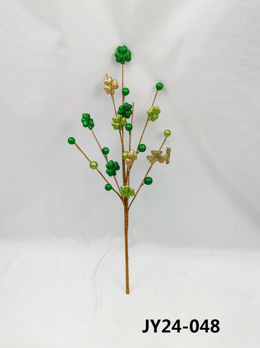 Glitter Shamrock Berry Spray