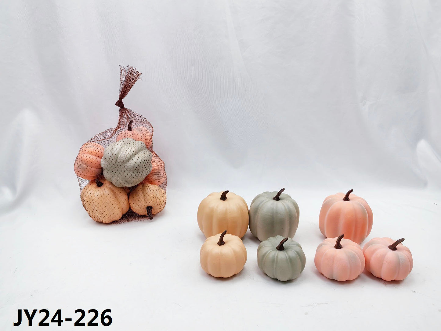 JY24-226 Pastel Pumpkin Mesh Bag
