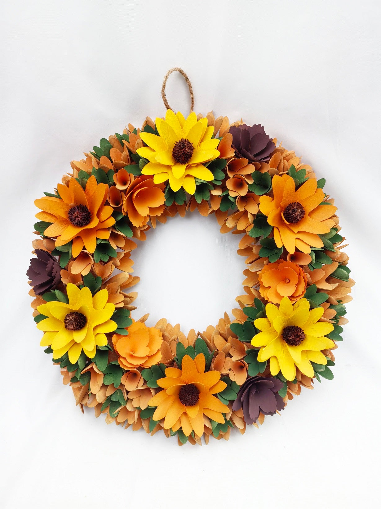 JY-24-261 Handcrafted Wood Curl Autumn Wreaths