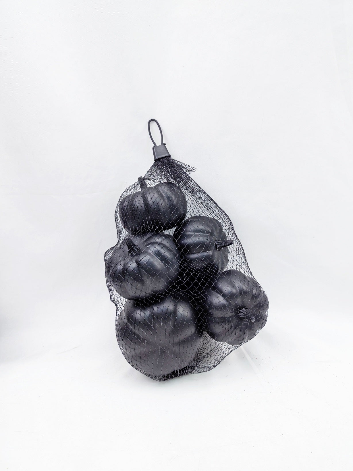 JY24-238 Matte Black Pumpkin Mesh Bag Set