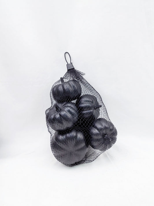 JY24-238 Matte Black Pumpkin Mesh Bag Set