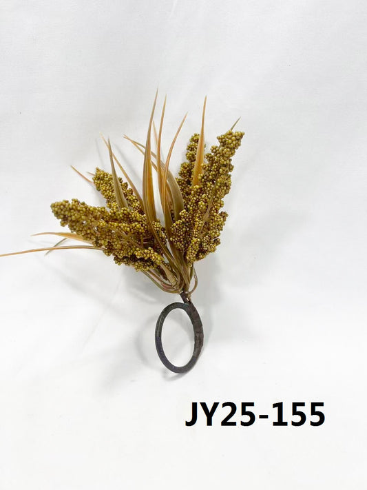 JY25-155 Rustic Harvest Grain & Grass Napkin Rings (Multi-Colors)