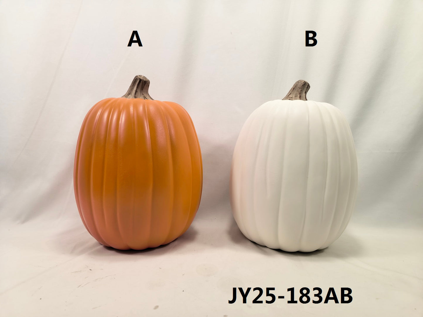 JY24-223 Classic Solid Color Pumpkins (Orange & White Varieties)