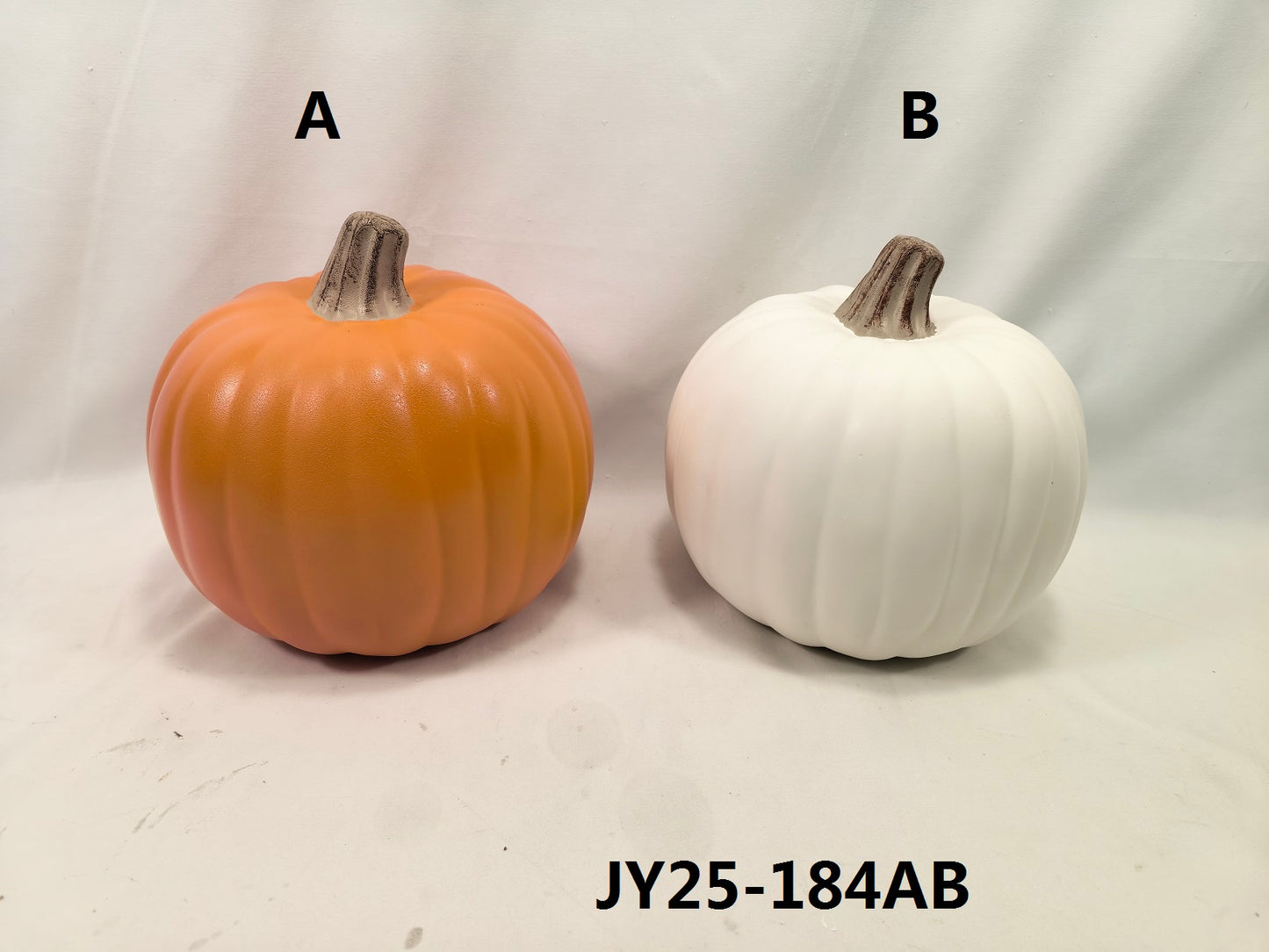JY24-223 Classic Solid Color Pumpkins (Orange & White Varieties)