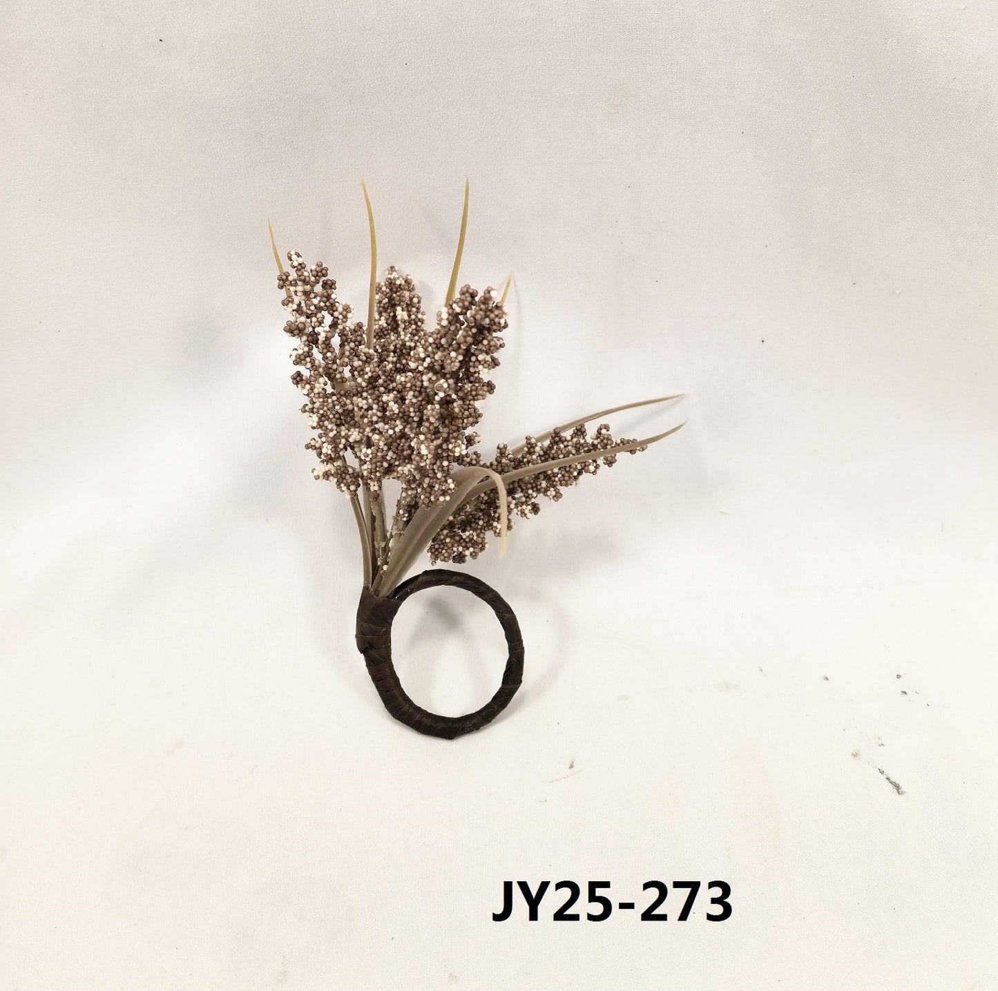 JY25-155 Rustic Harvest Grain & Grass Napkin Rings (Multi-Colors)