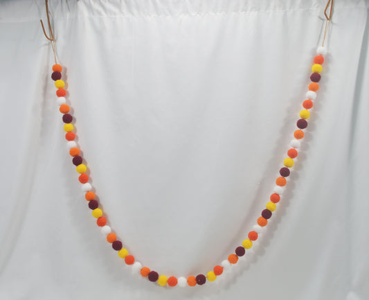 JY25 Felt Ball & Mini Pumpkin Autumn Garland (Multi-Style Options)