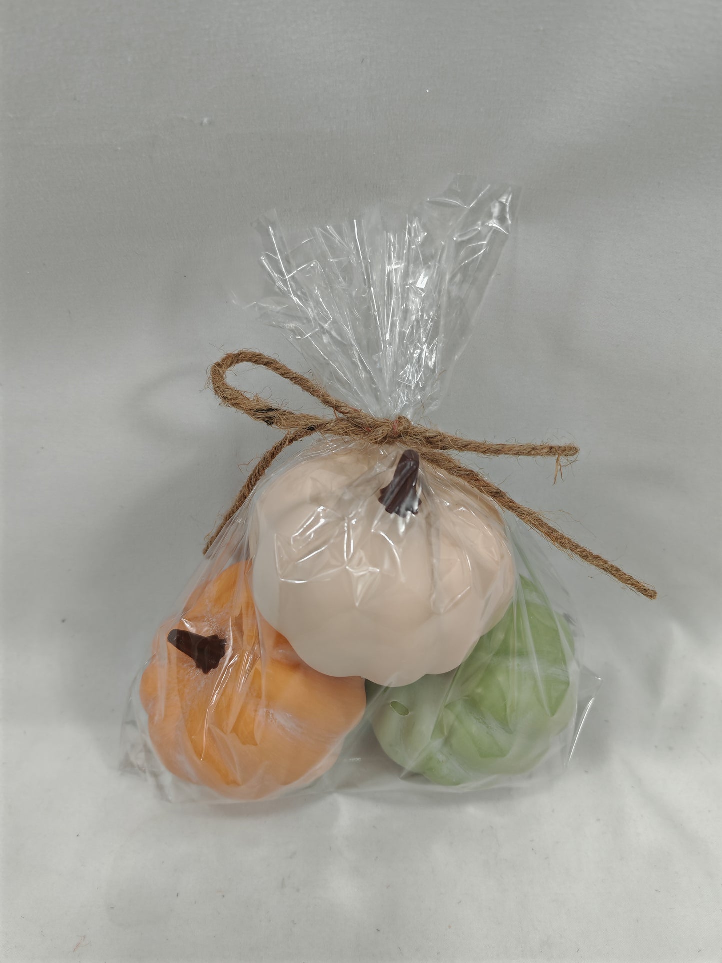 JY25-YX0071 Mini Artificial Pumpkin Trio Set (Retail Polybag Packaging)