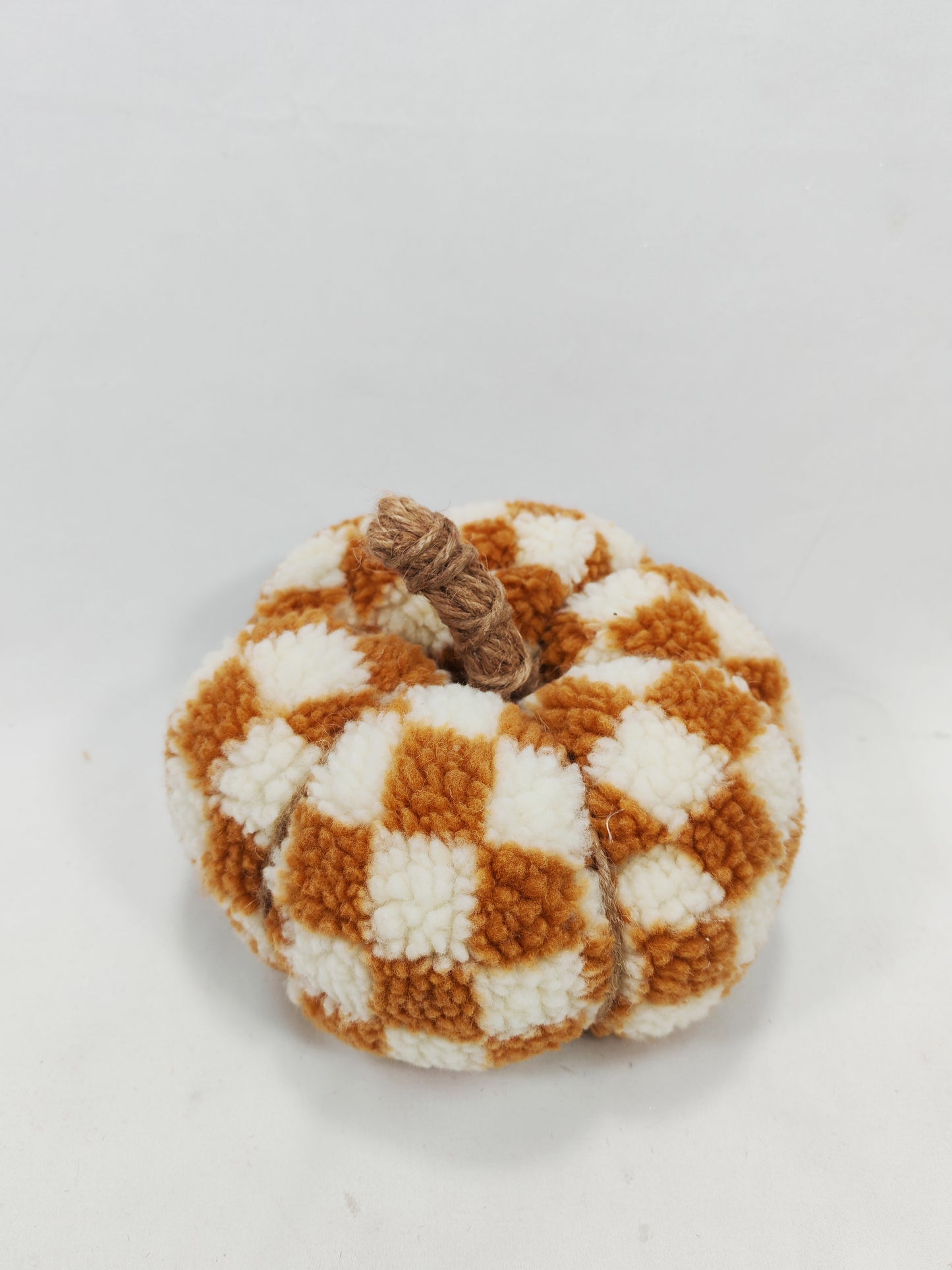 Plush Checkered Pumpkin