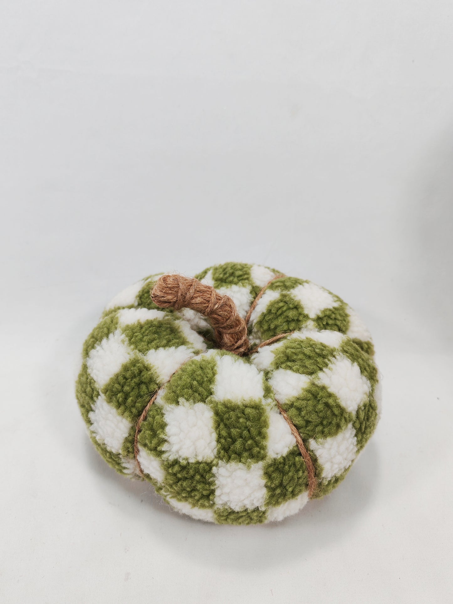 Plush Checkered Pumpkin