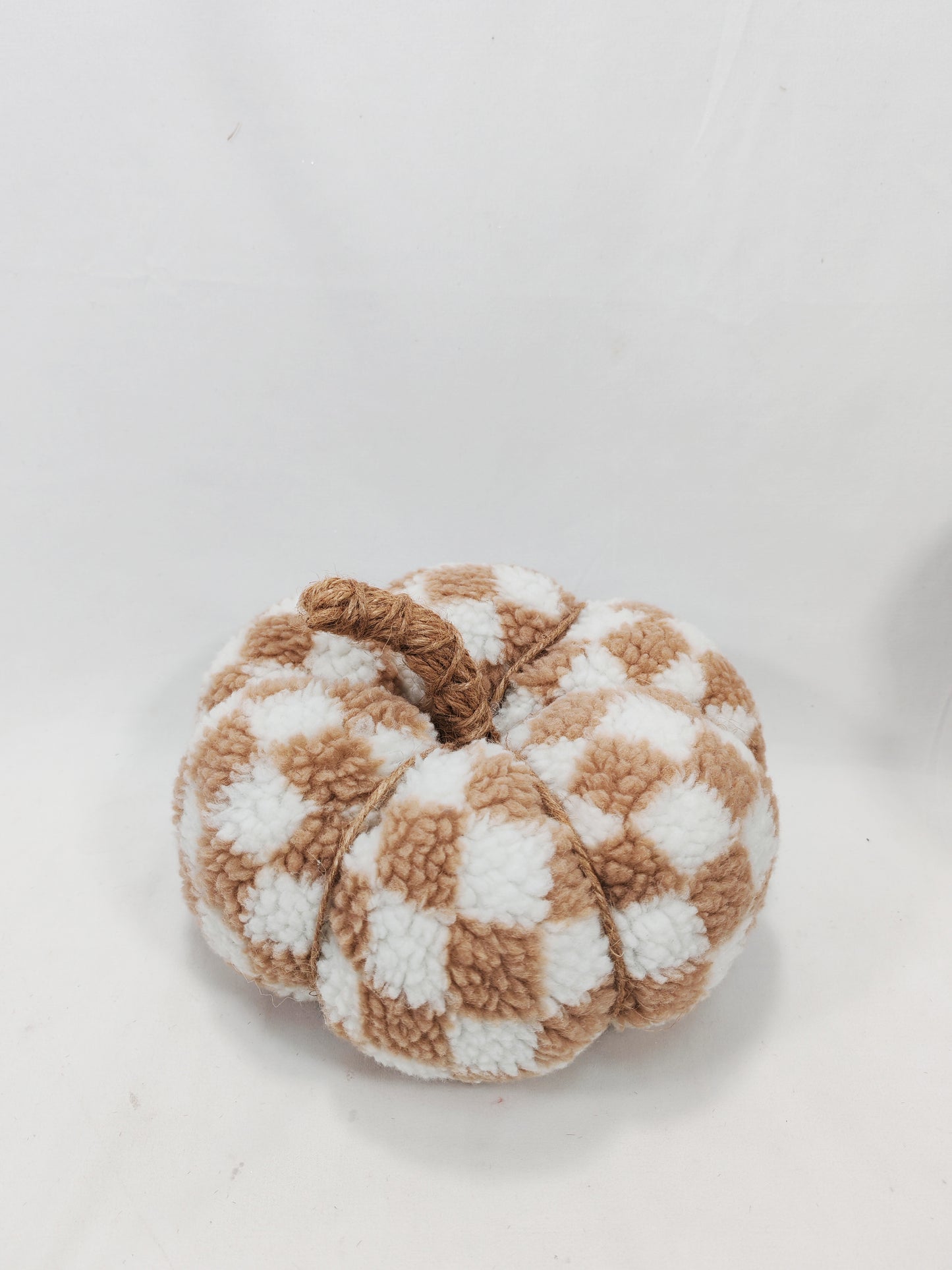 Plush Checkered Pumpkin