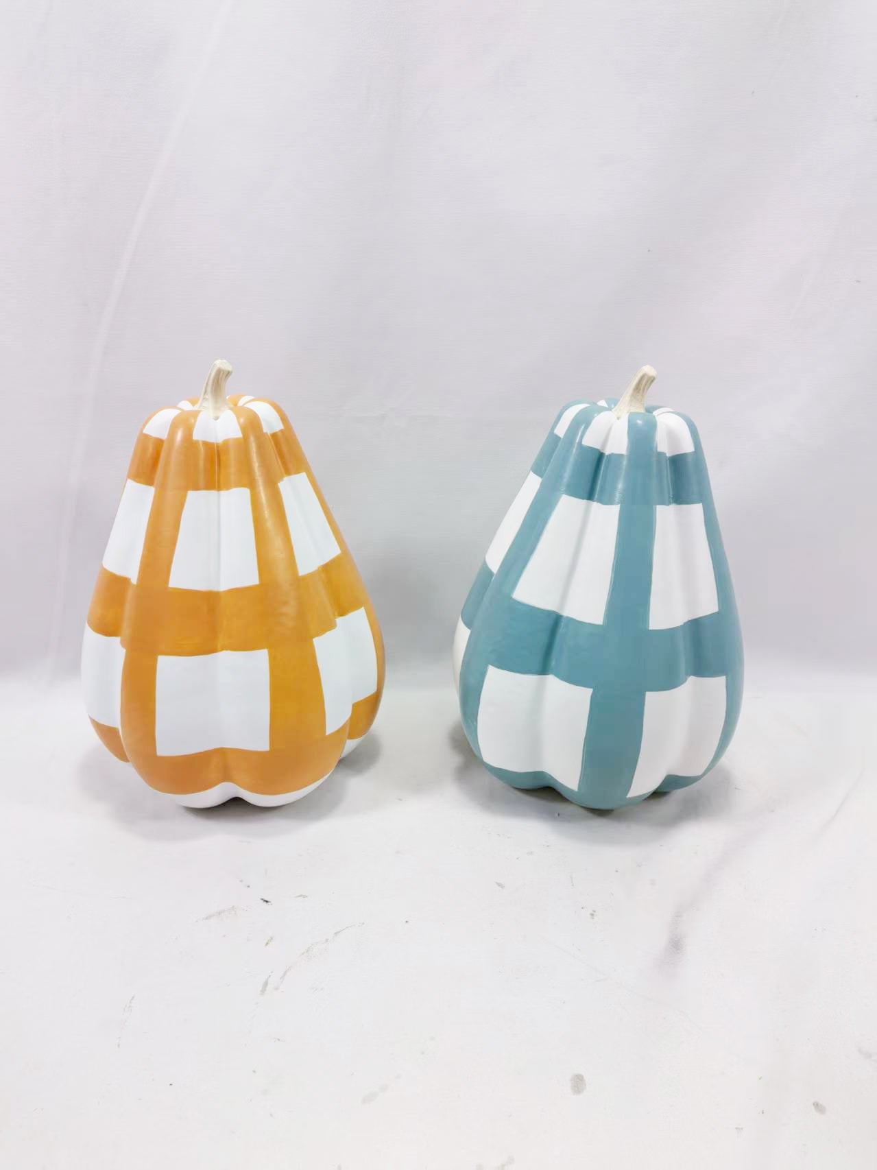 Checkered Tall Pumpkin
