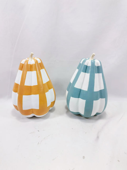 Checkered Tall Pumpkin