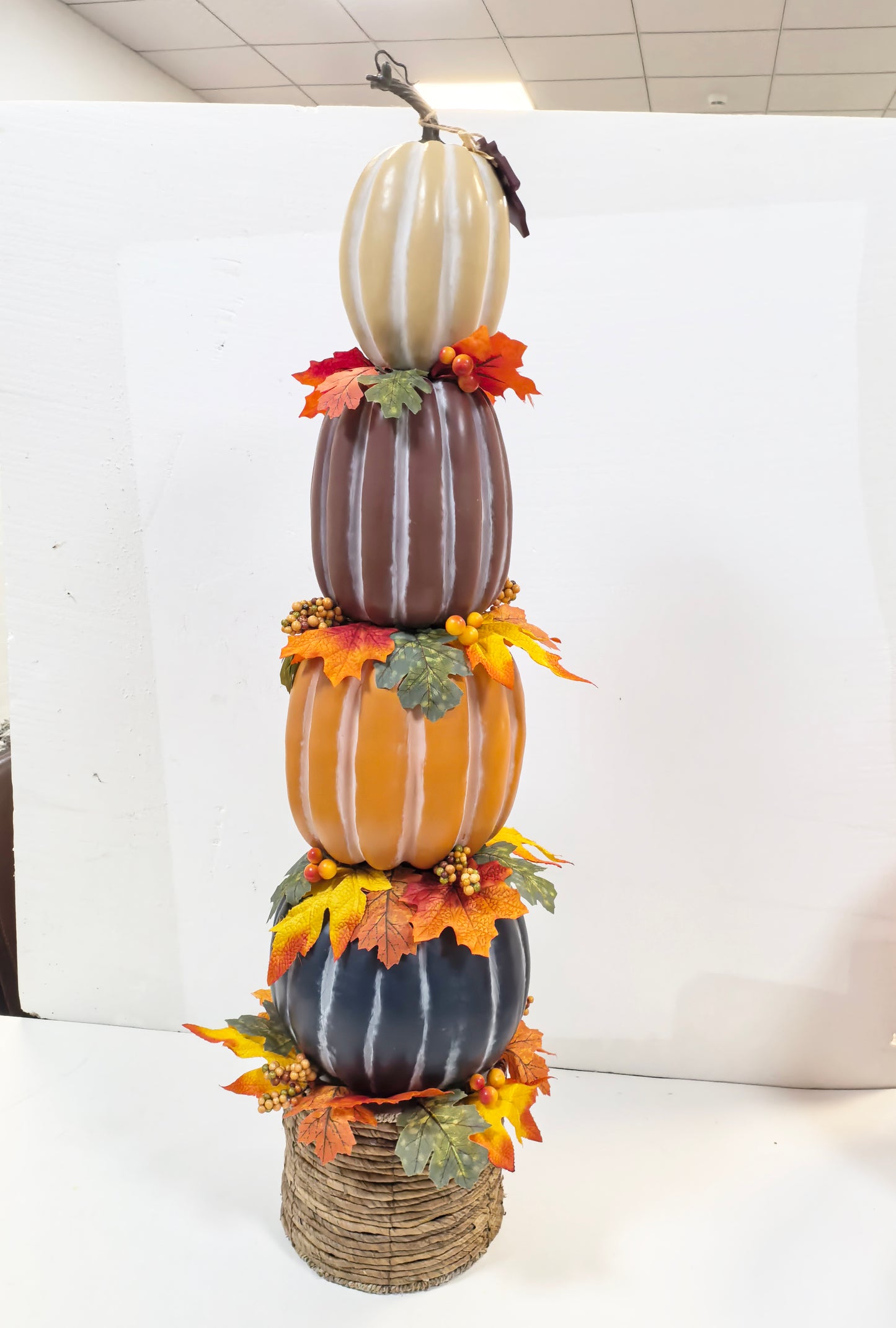 4-Tier Harvest Pumpkin Topiary