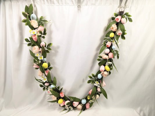Pastel Egg & Tulip Artificial Garland
