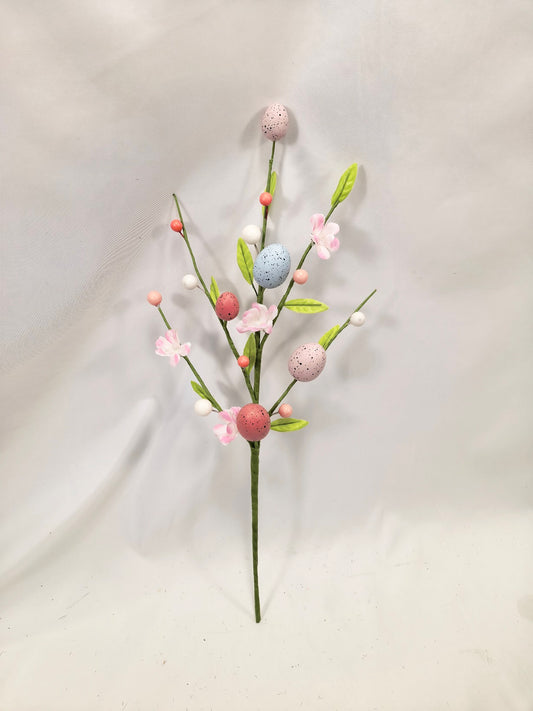 Easter Egg & Blossom Decorative Branch
