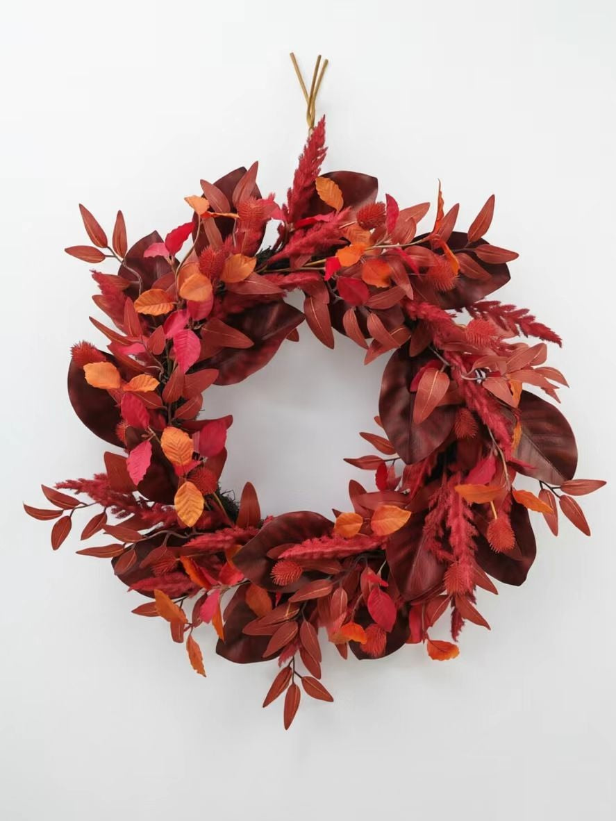 JY26-YX018 Deep Crimson Floral & Berry Wreath Collection