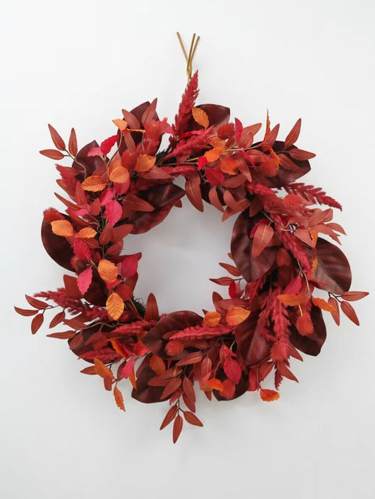 JY26-YX018 Deep Crimson Floral & Berry Wreath Collection